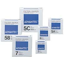 Advantec N05C18.5CM Grade 5C Ashless Quantitative Filters, <5 um, 18.5 cm; 100/Pk