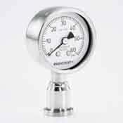 Ashcroft 1032S2.0 Sanitary Pressure Gauge, Dry, 2", 316L Stainless Steel, 3/4" Tri-Clamp®, 30" Hg to 100 psi