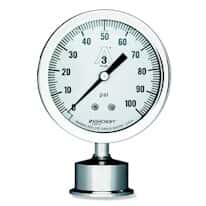 Ashcroft 3.5" Dry Sanitary Pressure Gauge, 100 psig, 1.5" Tri-Clamp