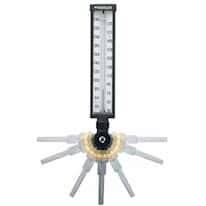 Ashcroft A960AF5 Adjustable Angle Glass Thermometer, 6" Stem; 30/240F