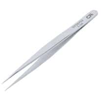Aven Tools Precision Stainless Steel Tweezers, Straight Fine Tips, 1-SA, 120 mm