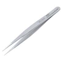 Aven Tools Tweezers, stainless steel, straight, ultra fine sharp tips, 4-1/4"L