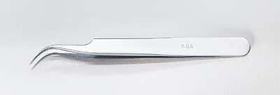 Aven Tools Tweezers, stainless steel, curved, fine tips, 4-1/2"L