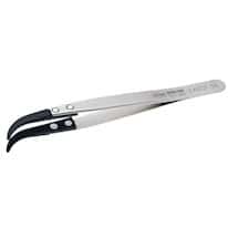 Aven Tools Carbon Fiber Tweezers, Curved Tip Fine, 7CF