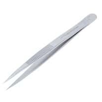Aven Tools Precision Stainless Steel Tweezers, Serrated Handle, Strong Tips, AC-SA-B, 110 mm