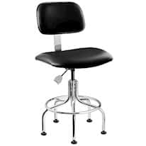 Bevco 4600CR BLK Clean Room Vinyl Chair, 24" - 29" Height