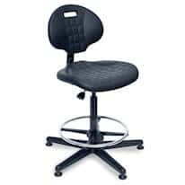 Bevco 7500-BLK Tall Height Polyurethane Chair, Black, Nylon Base, Non-Tilt