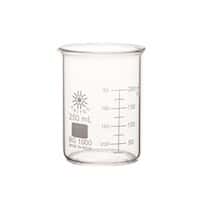 Borosil BG1000-250 United Scientific Beaker, glass, low form, 250 mL, 12/pk