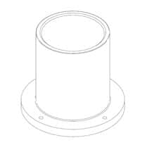Branson 1021355 Sound-Proof Enclosure Neck Adapter for Cup Horn used with SFX250, SFX550, 250, 350 & 450 Sonifiers