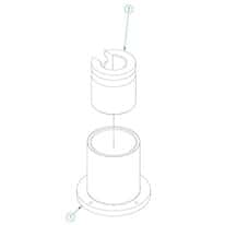 Branson 1021358 Sound-Proof Enclosure Neck Adapter for Cup Horn used with SFX150, SLP Sonifiers
