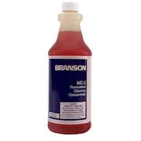 Branson MC-2-QT Metal Caustic Free Alkaline Cleaner (emulsifying oils/greases/soils from Fe, SS, Ti, Cu), One Quart Bottle; 12/CS
