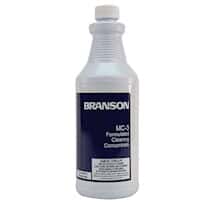 Branson MC-3-QT Metal Caustic Free Alkaline Cleaner (emulsifying & oils/greases/soils from Al and Al alloys), One Quart Bottle; 12/CS