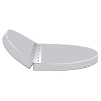 Chem-Tainer TC1516AH Cover with PP Hinge for Low-Profile Cylidrical Tank, PE, 12 Gal.