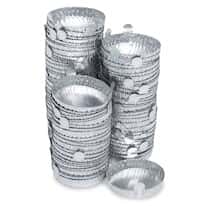 Cole-Parmer Aluminum Crimped-Walled Weighing Dish with Tab, 70 mm dia, 60 mL; 1000/Cs