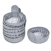Cole-Parmer Aluminum Crimped-Walled Weighing Dish with Tab, 57 mm dia, 50 mL; 100/Pk