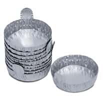 Cole-Parmer Aluminum Crimped-Walled Weighing Dish with Tab, 43 mm dia, 20 mL; 100/Pk