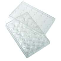 Cole-Parmer Cell and Tissue Culture Plates with Lid, Sterile, Polystyrene, Untreated, 24-Well; 100/CS