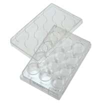 Cole-Parmer Cell and Tissue Culture Plates with Lid, Sterile, Polystyrene, Treated, 12-Well; 100/CS