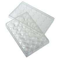 Cole-Parmer Cell and Tissue Culture Plates with Lid, Sterile, Polystyrene, Treated, 24-Well; 100/CS