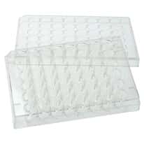 Cole-Parmer Cell and Tissue Culture Plates with Lid, Sterile, Polystyrene, Treated, 48-Well; 100/CS
