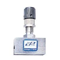 Cole-Parmer High-Resolution Brass Metering Valve, straight flow, 30 mL/min