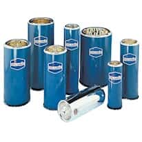 Blue Enameled Steel and Glass Dewar Flask, 3 L