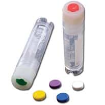 Cole-Parmer Cryovial Cap Insert, Red; 100/Pk