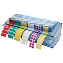 Cole-Parmer Strip- and Dot-Style Label Dispenser, Blue Acrylic