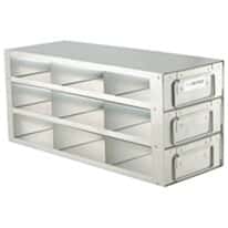 Cole-Parmer Upright Freezer Drawer Rack for Standard 2" Boxes, 3 x 3 Array