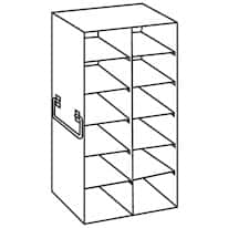 Cole-Parmer Upright Freezer Rack for Standard 2" Boxes, 2 x 6 Array