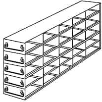 Cole-Parmer Upright Freezer Drawer Rack for Standard 2" Boxes, 5 x 6 Array