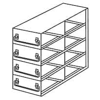 Cole-Parmer Upright Freezer Drawer Rack for Standard 2" Boxes, 2 x 4 Array