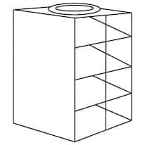 Cole-Parmer Vertical/Chest Freezer Rack for Mini 2" Boxes, 4 box capacity