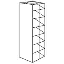 Cole-Parmer Vertical/Chest Freezer Rack for Mini 2" Boxes, 7 box capacity