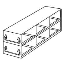 Cole-Parmer Upright Freezer Drawer Rack for Standard 3" Boxes, 3 x 2 Array