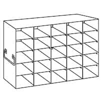Cole-Parmer Upright Freezer Rack for Standard 2" Boxes, 5 x 6 Array