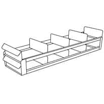 Cole-Parmer Upright Freezer Sliding Tray Eco-Rack for Standard 2" Boxes, 4 x 2 Array