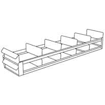 Cole-Parmer Upright Freezer Sliding Tray Eco-Rack for Standard 2" Boxes, 5 x 2 Array