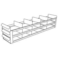 Cole-Parmer Upright Freezer Sliding Tray Eco-Rack for Standard 2" Boxes, 5 x 3 Array