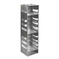 Cole-Parmer Vertical/Chest Aluminum Rack for Standard 2" Boxes, 11 box capacity