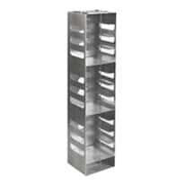 Cole-Parmer Vertical/Chest Aluminum Rack for Standard 2" Boxes, 13 box capacity