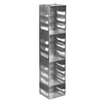 Cole-Parmer Vertical/Chest Aluminum Rack for Standard 2" Boxes, 14 box capacity