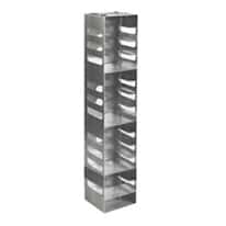 Cole-Parmer Vertical/Chest Aluminum Rack for Standard 2" Boxes, 15 box capacity