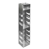 Cole-Parmer Vertical/Chest Aluminum Rack for Standard 3" Boxes, 9 box capacity