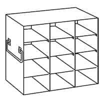 Cole-Parmer Upright Freezer Rack for Standard 3.75" High Boxes, 3 x 4 Array