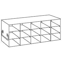 Cole-Parmer Upright Freezer Rack for Standard 3.75" High Boxes, 5 x 3 Array