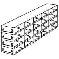 Cole-Parmer Upright Freezer Drawer Rack for Standard 3.75" High Boxes, 5 x 4 Array
