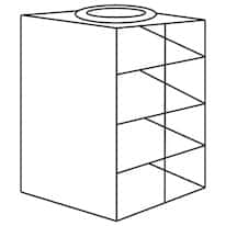 Cole-Parmer Vertical/Chest Freezer Rack for Standard 3.75" High Boxes, 4 box capacity