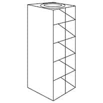 Cole-Parmer Vertical/Chest Freezer Rack for Standard 3.75" High Boxes, 5 box capacity