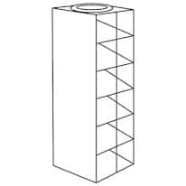 Cole-Parmer Vertical/Chest Freezer Rack for Standard 3.75" High Boxes, 6 box capacity